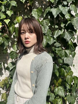 ディフィーアトリエ(defi atelier) 小顔ミディアム/外ハネミディアムアッシュ レイヤー/エギョモリ