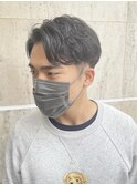 外ハネサイドパート/ツーブロック/パーマ