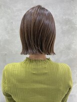 ロンドネートゥル 新潟(Lond naitre)&nbsp;【Lond natire Naomi】ペールベージュの切りっぱなしボブ