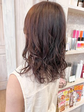 キャアリー(Caary) 福山市美容室Caary 爽やかパープルブラウン×デジタルパーマ