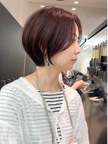 ロンドシエル 横浜(Lond ciel)&nbsp;前髪なし×ハンサムショート×ピンクブラウン【横浜モード】