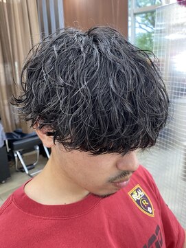 クレス 武蔵浦和店 波巻きツイストスパイラルパーマツーブロックメンズパーマ