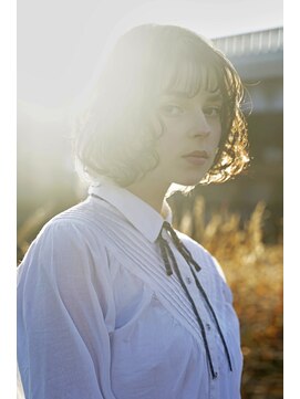 ルク(RUKU) ボブインナーカラー/グレーベージュレイヤー/アッシュブラック