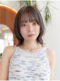 レイヤーボブハッシュカットワイドバングイメチェン小顔