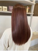 コーラルピンク/髪質改善カラー