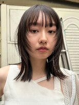 ノイ(noi)&nbsp;顔周りレイヤーカットグレージュカラーくびれボブベージュカラー