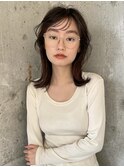 透明感アッシュブラウン/シースルーバング/表参道
