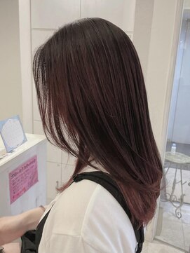 ヘアースペースブルーム リアン 岡町店(HAIR SPACE BLOOM Lien) 【岡町/酸性ストレート】艶髪/髪質改善/ピンクベージュ