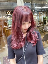 ノットバイベル 大宮(knot by belle) ブリーチなしでも高発色◎ピンクカラー