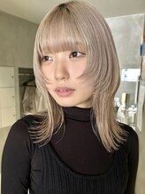 ハウ 心斎橋(how) ミディアムくびレイヤー小顔カット艶髪姫カット20代30代40代