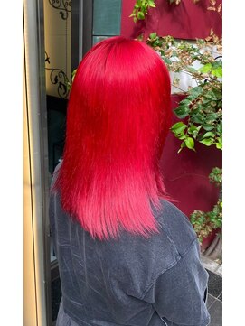 プライズ アイリス 池袋東口店(prize Iris) ビビットレッド/ケアブリーチ/池袋/池袋東口