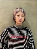 デザインカラーハイトーンブリーチカラーショート