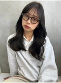 束感バング×ランダム巻