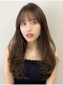 韓国風レイヤーカット髪質改善ダブルカラーハッシュカット