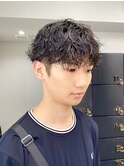 メンズマッシュ　シャドウパーマ　スパイラルパーマ　韓国風