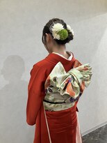 イツキ ヘアーデザイン(ITSUKI hair design)&nbsp;成人式ヘアセット和装水引きシニヨンヘアアレンジ