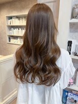 キャアリー(Caary)&nbsp;福山人気ゆる巻きロングヘアブリーチなしマロンベージュ20代30代