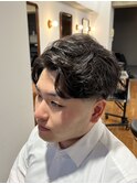 表参道駅MEN’S/ニュアンスパーマ/刈り上げセンターパート