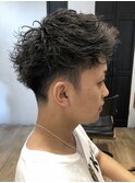 ツイストスパイラルパーマ/スパイキーショート/ツーブロック