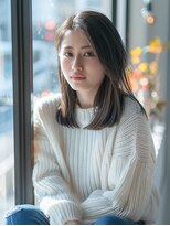 ペグ(Peg)&nbsp;透明感カラー×切りっぱなしセミ/仙台駅前/髪質改善/個室