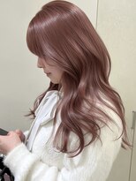 アイトーキョーエス 渋谷(AI TOKYO S)&nbsp;ミルクティーピンクブリーチなしダブルカラー透明感髪質解説前髪