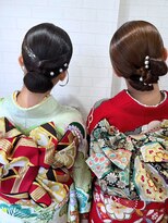 タグマル&nbsp;結婚式に♪ご友人同士で振袖着付けヘアセット☆