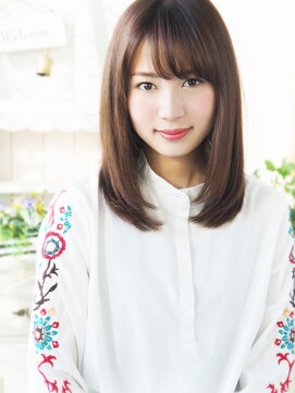 ヘア ジュレ ドゥ(hair jurer deux) 【ヘアジュレドゥ 古居 】 清楚で自然なストレート女子ミディ