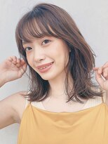 ガーデントウキョウ(GARDEN Tokyo)&nbsp;【GARDEN 田中麻由】ファギーベージュ毛先パーマ耳掛けミディ