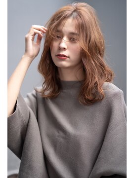 オースティン 門前仲町(AUSTIN) 大人かわいい前髪セシルカットココアブラウンフリンジウェーブ