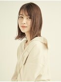 マロンベージュ/Aライン/かきあげ/くすみカラー[新宿駅西口]24