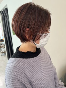 エヌプラス(N+) 黒髪グラデヘアーオリーブグレー小顔に見せるヘアココアベージュ