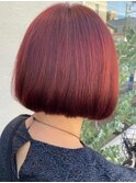 大人可愛い20代30代40代黒髪前下がりショートボブ丸みショート◎
