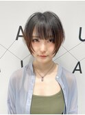 ショートウルフ20代30代40代50代オリーブグレージュ