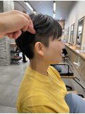 ショートボブパーマ20代30代40代イヤリングカラー大人可愛い