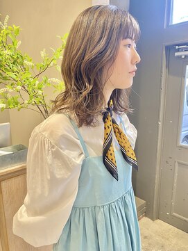フェンヘアーアイス 中目黒(Fen.hair ici) 大人美人アッシュベージュヘルシースタイルふんわりカール小顔