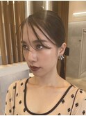 アレンジ　艶髪　髪質改善　ヘアセット　編みおろし　顔まわり
