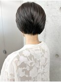 ＊大人女子上品可愛い重め黒髪マッシュショートボブ30代40代2