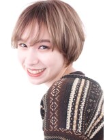 アイスバーグ ウェスト 清澄白河(eyesburg W/est)&nbsp;20代30代大人可愛い★小顔ショート丸みハイライトベージュカラー