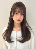 垢抜けロングヘア×オリーブベージュ×髪質改善