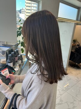 ガリカ 博多駅前(Gallica) モテ髪透明感オリーブベージュ/ブリーチなしカラー