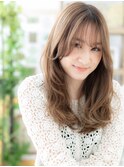 センターパートインナーカラーウェーブ巻きh4志木20代30代40代