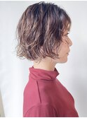 【morio原宿】パーマボブ明るめヘアくるくるヘアナチュラル