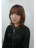 肩上ボブ大人可愛いボブひし形ボブアッシュベージュ