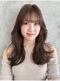 大人くびれヘア［韓国/顔周り/レイヤーカット/イルミナカラー］