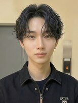 ノラキチジョウジ(NORA KICHIJOJI)&nbsp;韓国マッシュサーフカールツーブロック毛流れニュアンスパーマ