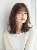 ミルクティーブロンド/ダークブルー/デジタルパーマ/人形町