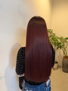 ライリー(riley) riley艶髪ワインレッドロング