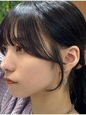 ◎小顔前髪顔まわりおくれ毛シースルーロングミディアム