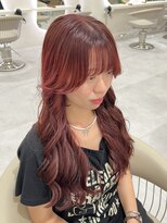 シャルプラス(SHALU+)&nbsp;【那須野】韓国風レイヤー＋ブリーチなしレッドカラーshalu+町田