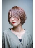 ラフな透け感がポイント☆ショートボブ